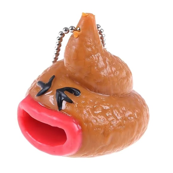 NWT 1 pc. Funny Poo Squeeze Emoticon Keychains - - Picture 5 of 6